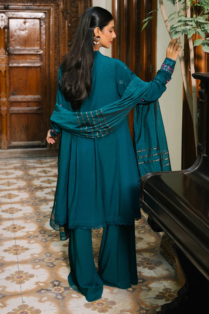 Zellbury | Unstitched 3 Pc Dyed Embroidered Viscose Collection