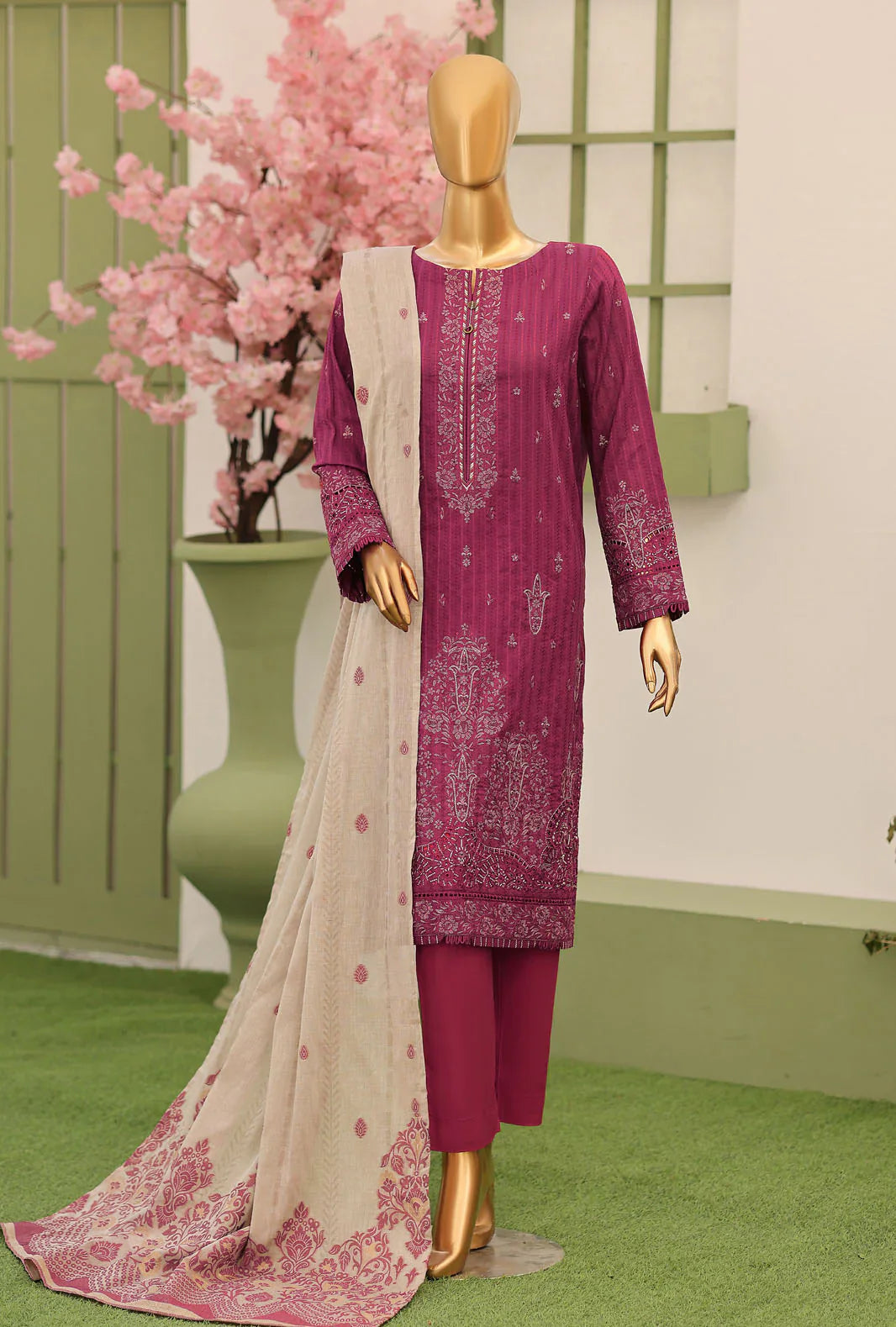 Dynasty by HZ | Unstitched 3 Piece Festive Embroidered Lawn