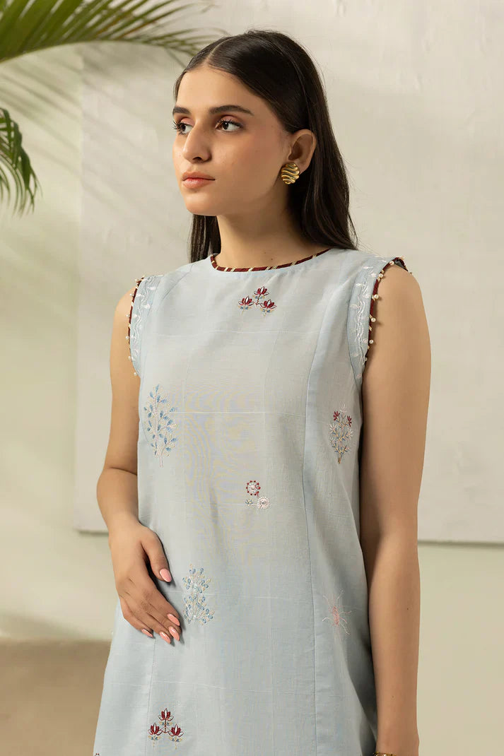 Zellbury | Unstitch 2 Pc Dyed Embroidered Cambric