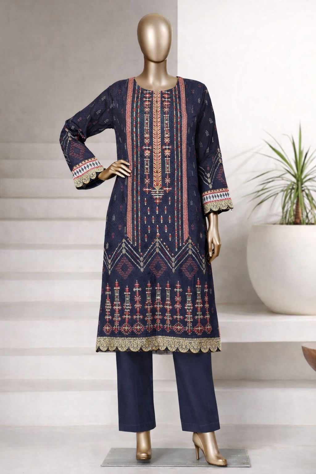 Riwayat | Stitch 2 PC Embroidered Lawn
