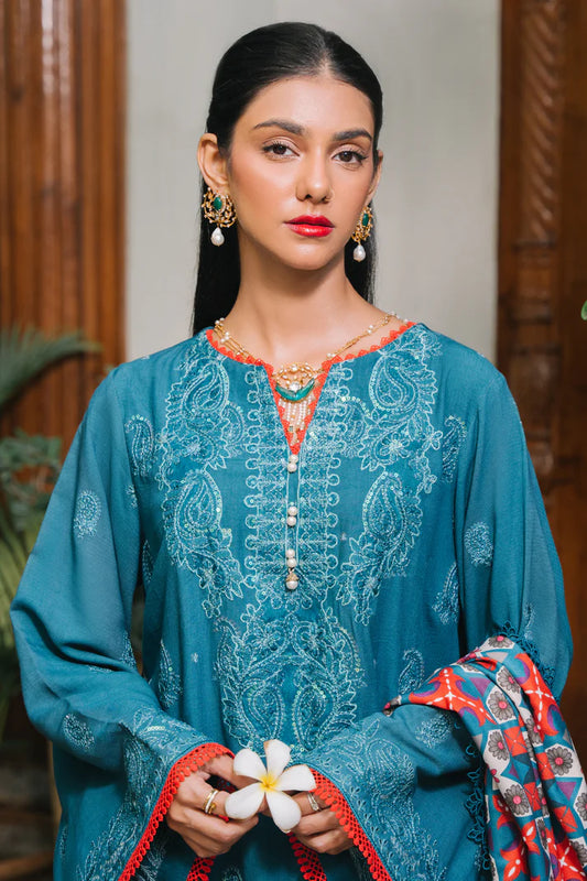 Zellbury | Unstitch 3 Pc Dyed Embroidered Cotail collection