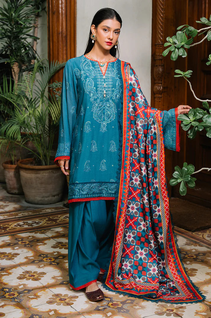 Zellbury | Unstitch 3 Pc Dyed Embroidered Cotail collection