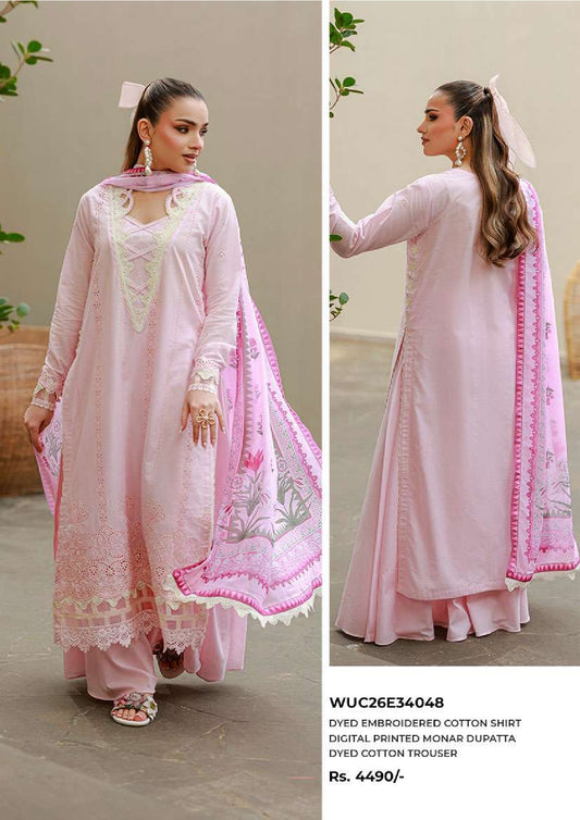 Zellbury | Unstitch 3 Pc Embroidered Cotton Collection