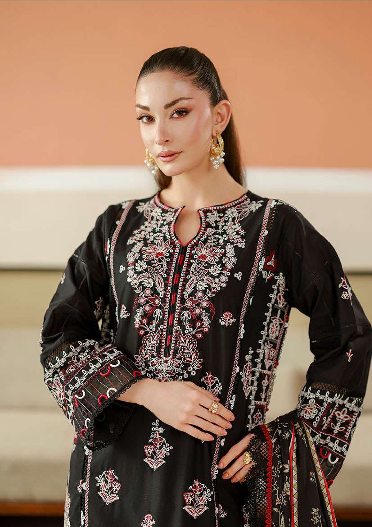 Zellbury | Unstitch 3 Pc Embroidered Cotton Collection