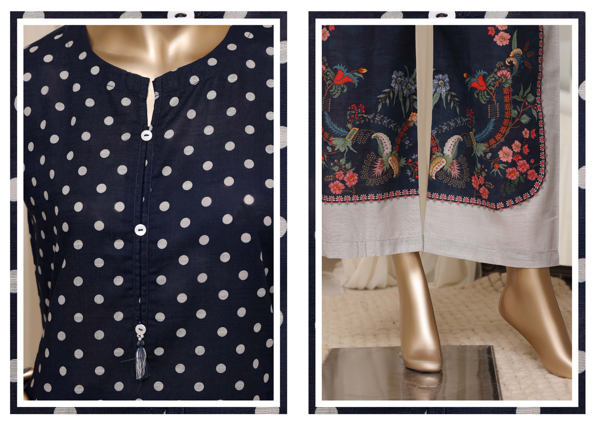 Sada Bahar | Stitched Printed Short Shirt Khaddar With Flapper Trouser