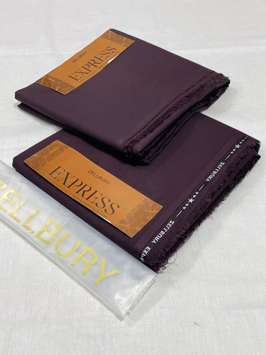 Zellbury Men’s | Unstitch Express Wash & Wear Collection – 4.25 Meter [MarooN]