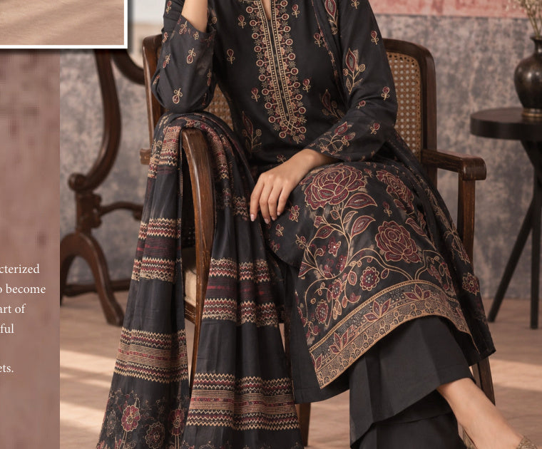 Black Shokh Chunchal suit, alternate outfit view