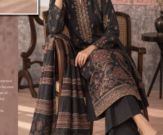 Black Shokh Chunchal suit, alternate outfit view