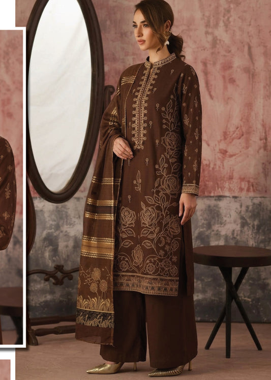 Brown Shokh Chunchal suit, complete outfit