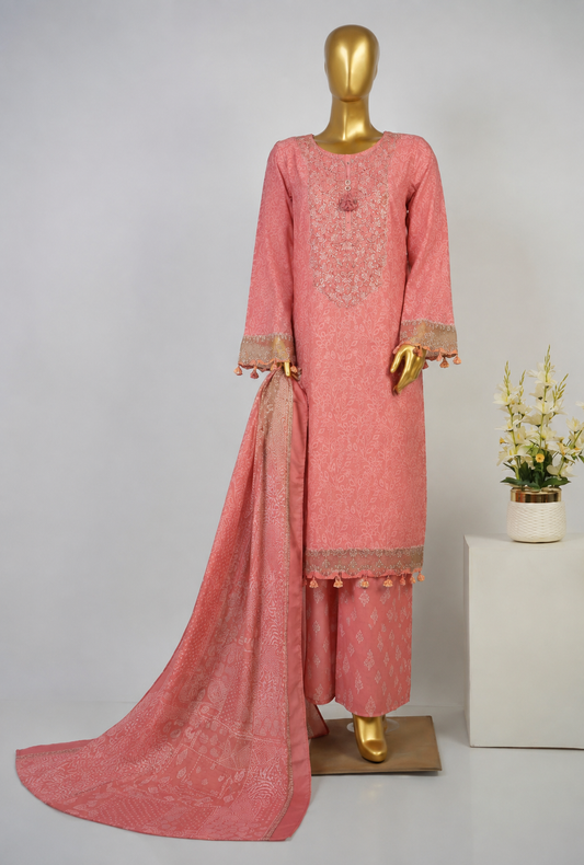 BIN SAEED | Exclusive Luxury Embroidered Viscose with Flapper — Stitched 3-Piece Collection