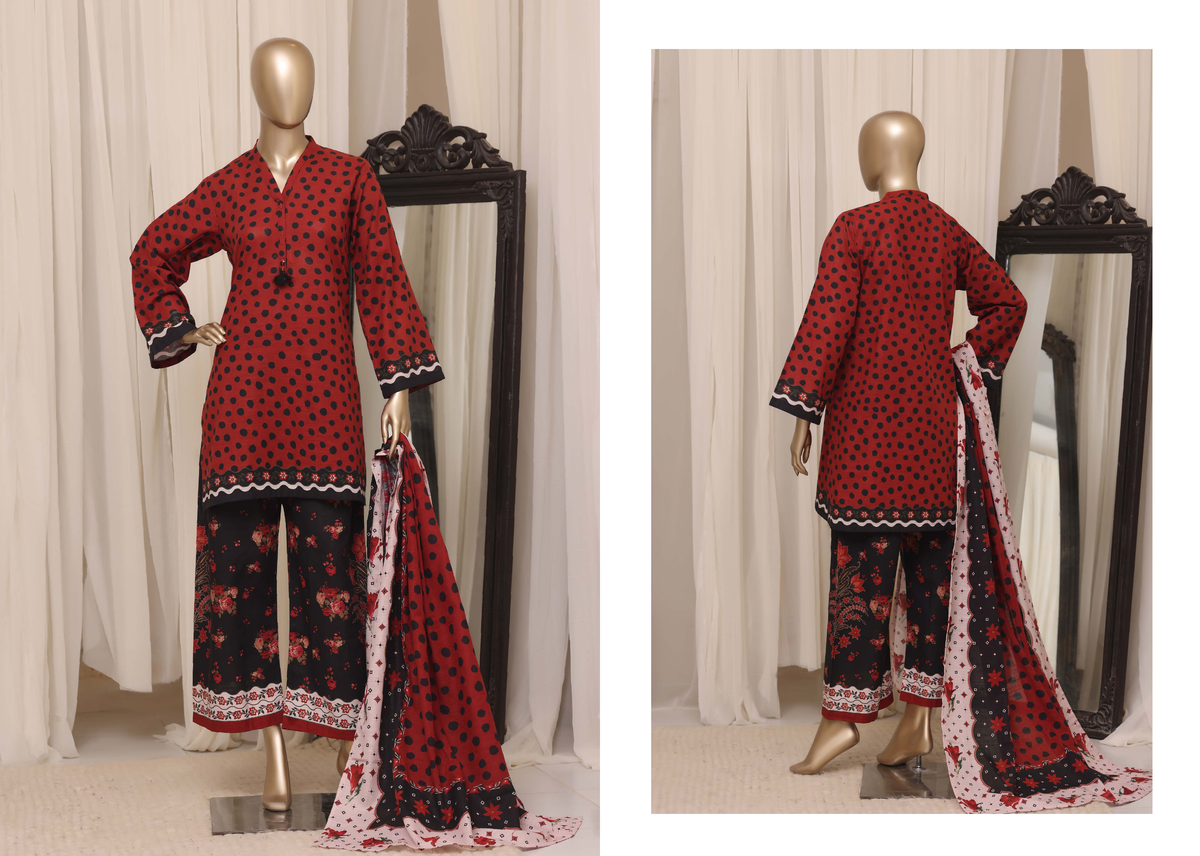 Sada Bahar | Stitched Printed Shirt Shirt Khaddar  With Flapper Trouser