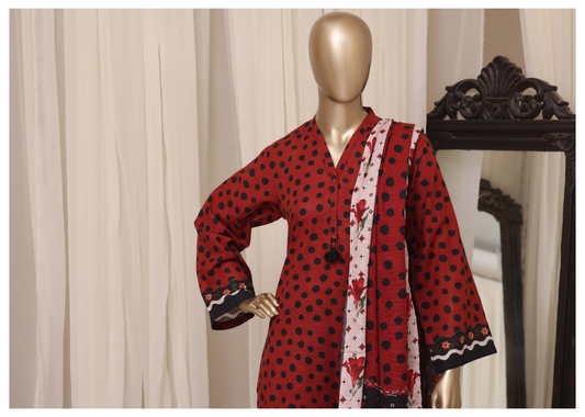 Sada Bahar | Stitched Printed Shirt Shirt Khaddar  With Flapper Trouser