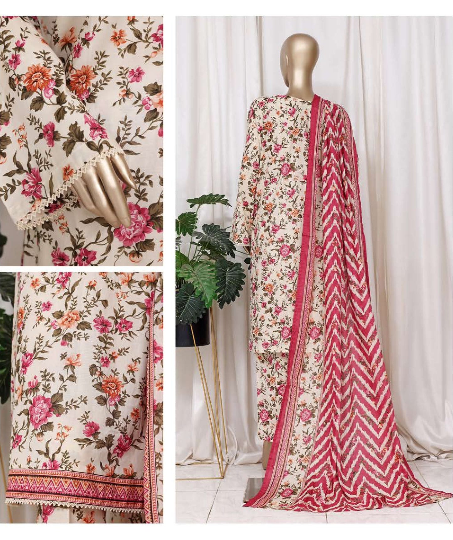 Bin Saeed | Stitched 3pc Printed Khaddar Collection