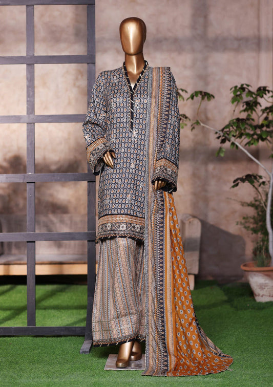 Bin Saeed | Stitched 3 Piece Luxury Embroidered Chikankari Cotton Collection