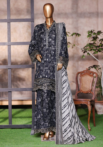 Bin Saeed | Stitched 3 Piece Luxury Embroidered Chikankari Cotton Collection