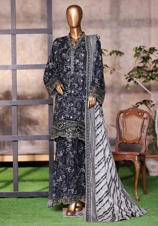 Bin Saeed | Stitched 3 Piece Luxury Embroidered Chikankari Cotton Collection