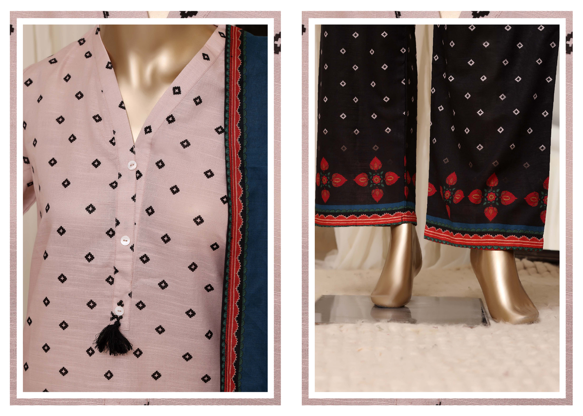 Sada Bahar | Stitched Printed Short Shirt Khaddar  With Flapper Trouser