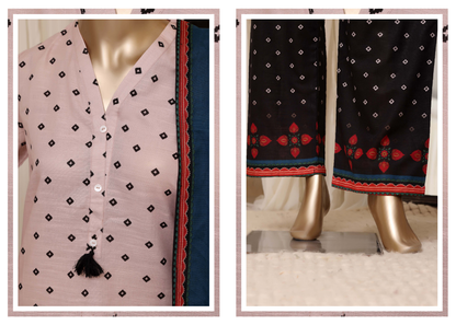 Sada Bahar | Stitched Printed Short Shirt Khaddar  With Flapper Trouser