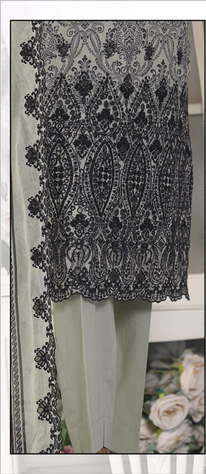 Venice By HZ | Unstitch 3 Pc Heavy Chikankari Embroidered Lawn Collection