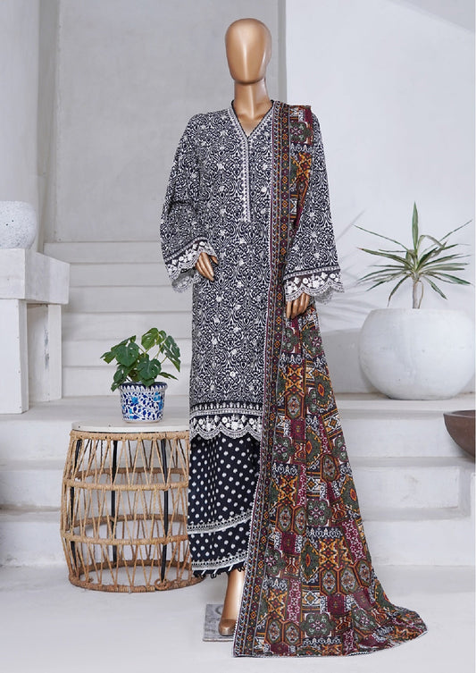 Bin Saeed | Stitched 3PC Luxury Embroidered Chikankari Cotton Collection