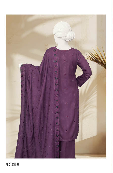 Amara By ABC | Unstitch 3 Pc Embroidered Winter Slub Collection Vol 2