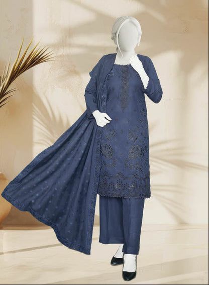 Amara By ABC | Unstitch 3 Pc Embroidered Winter Slub Collection Vol 2