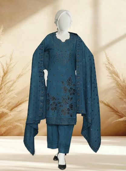 Amara By ABC | Unstitch 3 Pc Embroidered Winter Slub Collection Vol 2