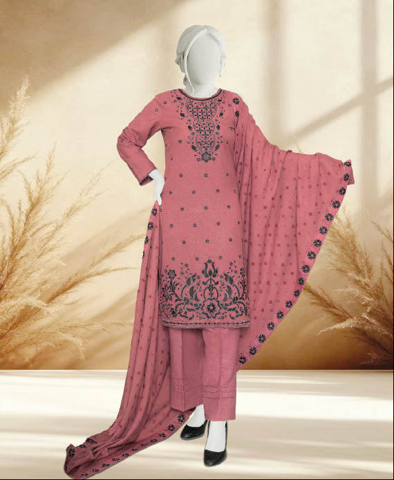 Amara By ABC | Unstitch 3 Pc Embroidered Winter Slub Collection Vol 2