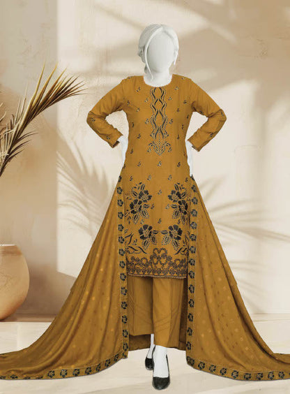 Amara By ABC | Unstitch 3 Pc Embroidered Winter Slub Collection Vol 2