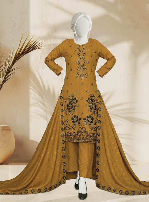 Amara By ABC | Unstitch 3 Pc Embroidered Winter Slub Collection Vol 2