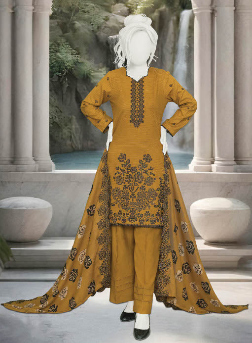 Zahay Naseeb by ABC | Unstitch 3 Pc Embroidered Velvet Zarri Winter Collection