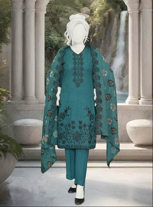 Zahay Naseeb by ABC | Unstitch 3 Pc Embroidered Velvet Zarri Winter Collection Vol 2