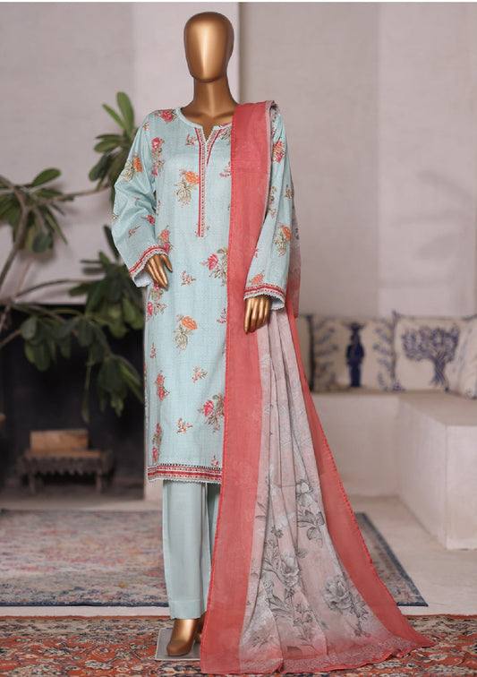 Bin Saeed | Stitched 3pc Printed Cotton Collection