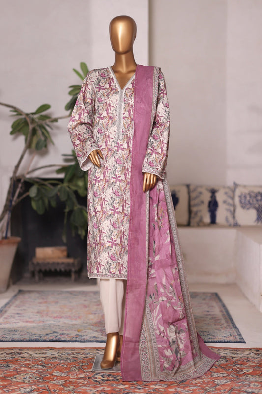 Bin Saeed | Stitched 3pc Printed Cotton Collection