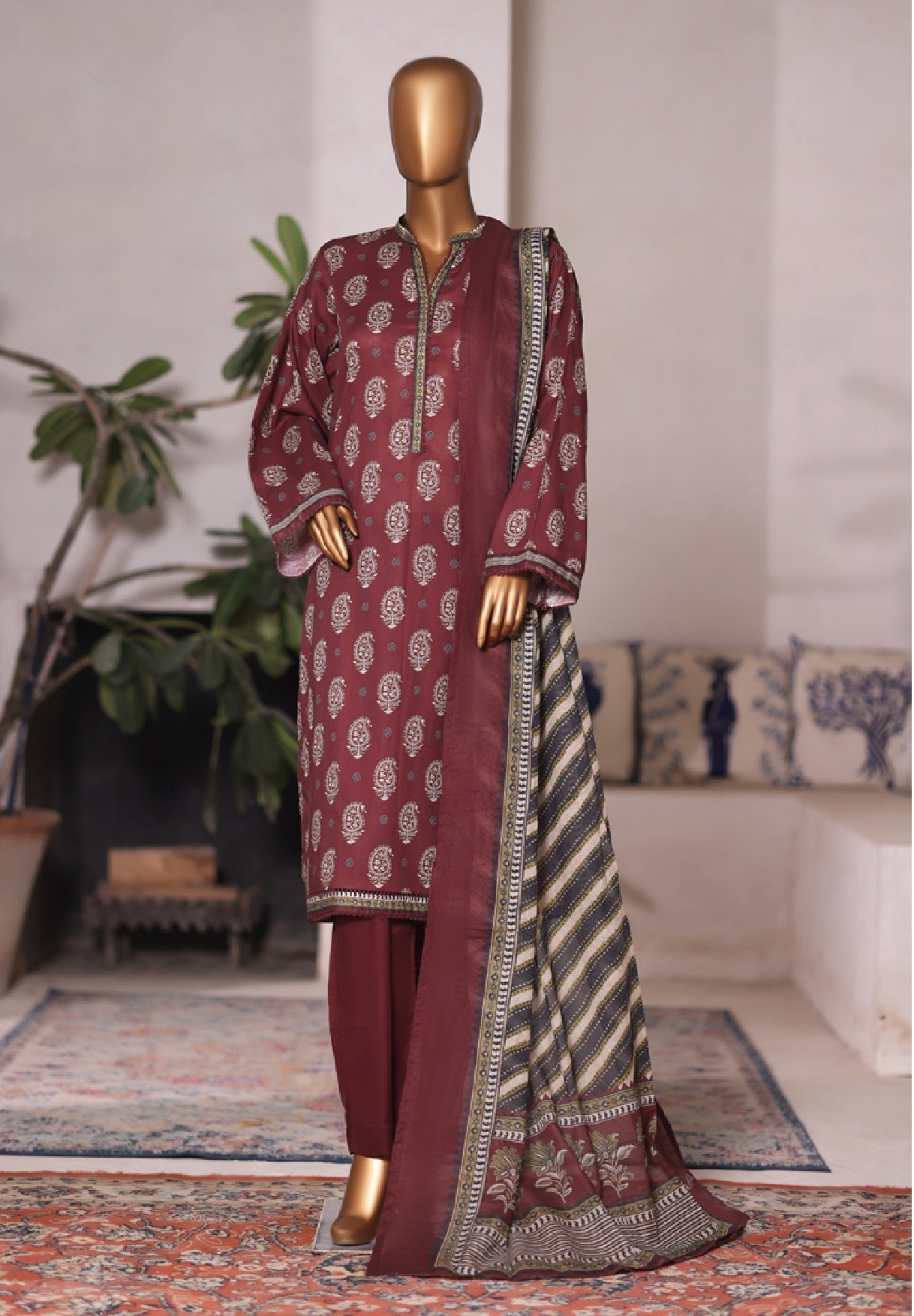 Bin Saeed | Stitched 3pc Printed Cotton Collection
