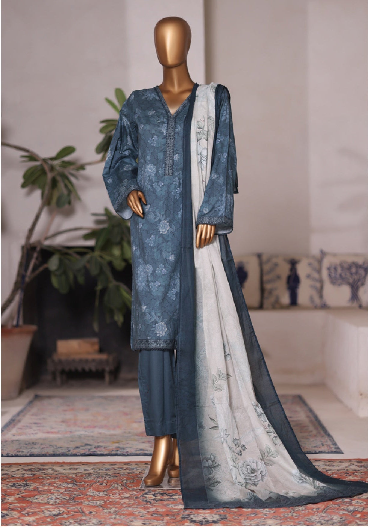 Bin Saeed | Stitched 3pc Printed Cotton Collection