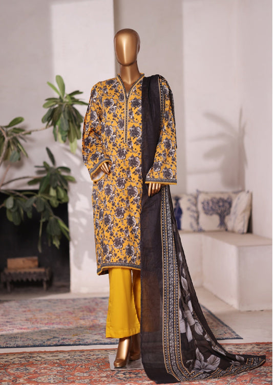 Bin Saeed | Stitched 3pc Printed Cotton Collection