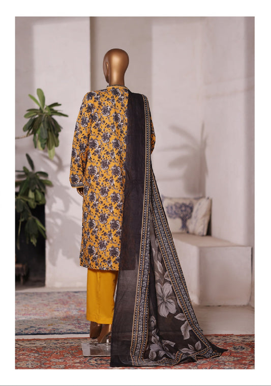 Bin Saeed | Stitched 3pc Printed Cotton Collection