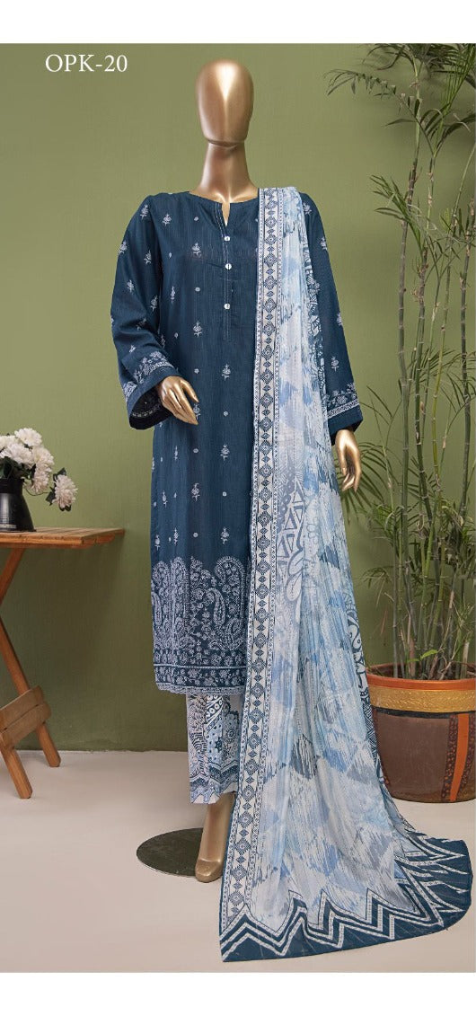 HZ by Oriental Prinkari Embroidered 3PC Unstitched Collection