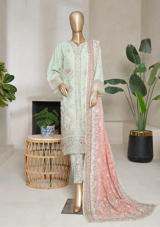 Bin Saeed | Stitched 3pc Luxury Embroidered Cotton Collection