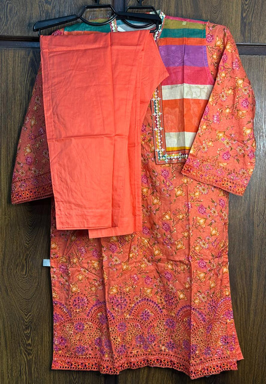 Bin Saeed | Stitched Embroidered with Coat 3pc Collection