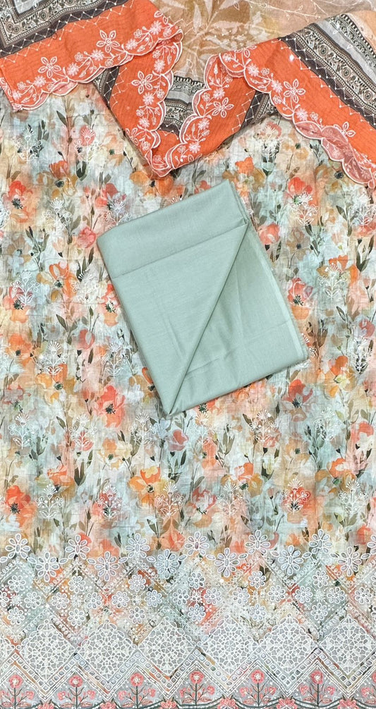 Bin Saeed| Unstitched 3PC Embroidered Cotton Collection
