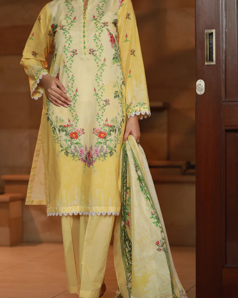 Chameli  | Unstitch 3 Pc Printed Lawn Collection