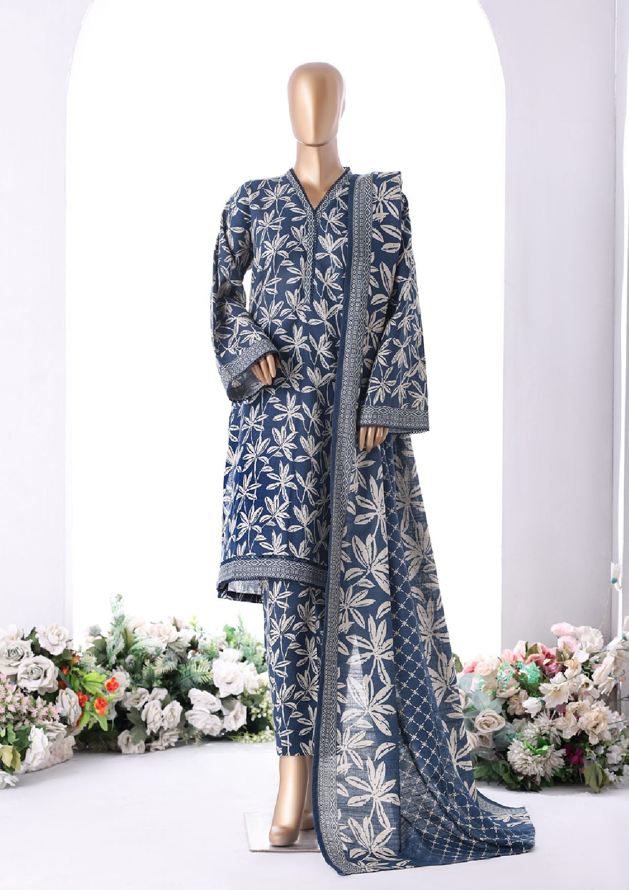 BIN SAEED | Stitched 3-Piece Printed Khaddar