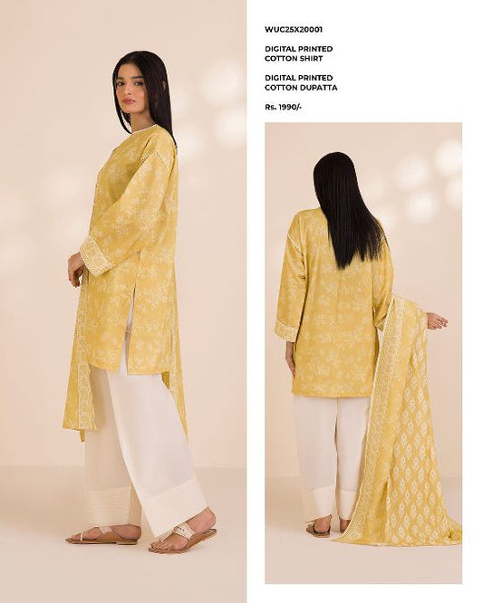 Zellbury | Unstitched 2pc Printed Cotton