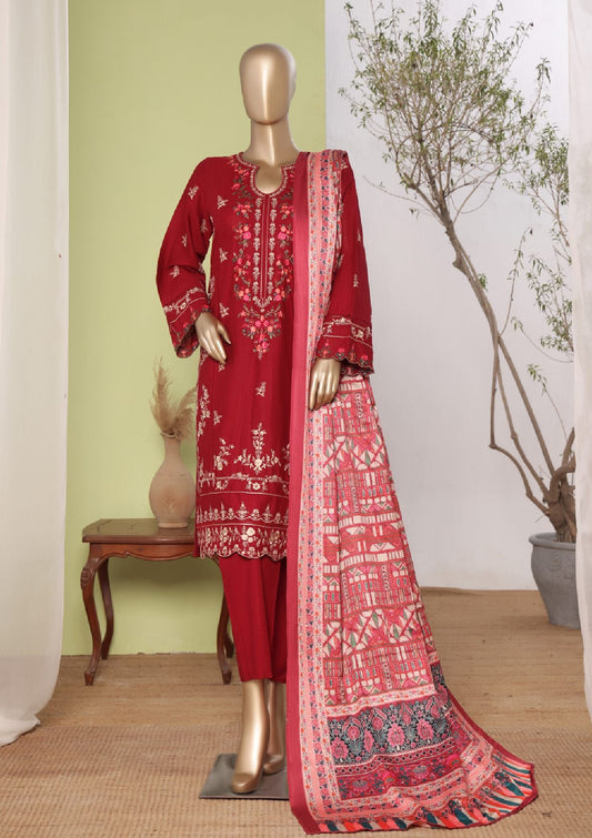 Bin Saeed | Stitched 3pc Embroidered Khaddar Latest Collection