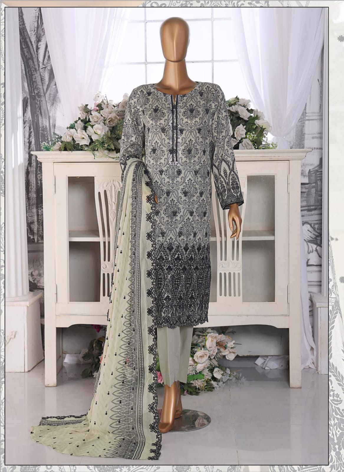Venice By HZ | Unstitch 3 Pc Heavy Chikankari Embroidered Lawn Collection