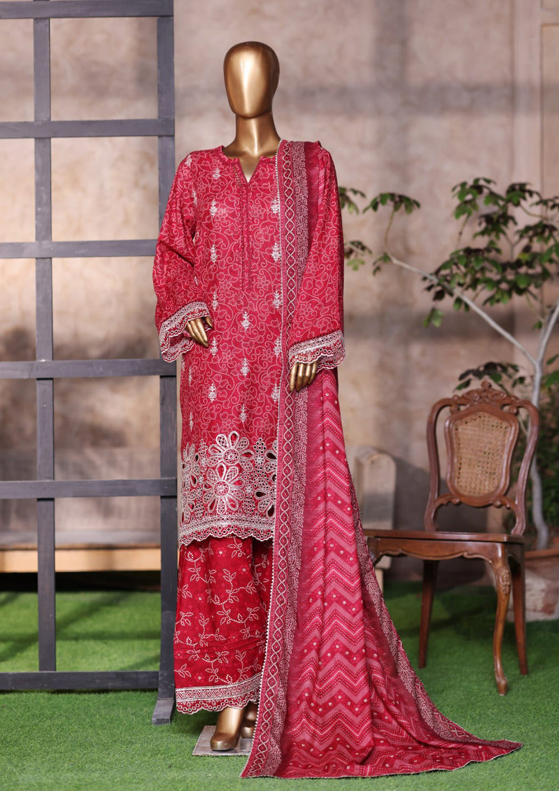 Bin Saeed | Stitched 3 Piece Luxury Embroidered Chikankari Cotton Collection