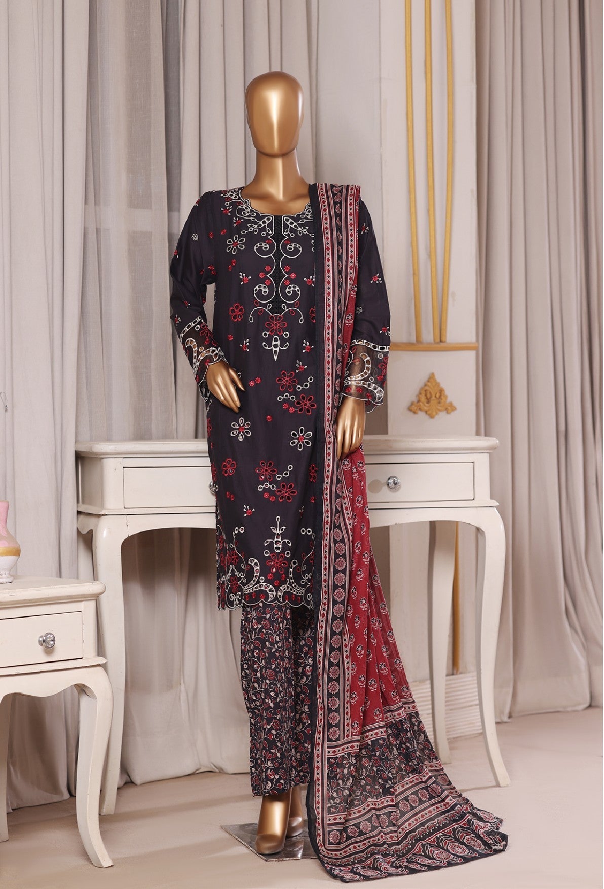 Bin Saeed | Stitched 3 Pc Luxury Laser Kari & Chikankari Collection