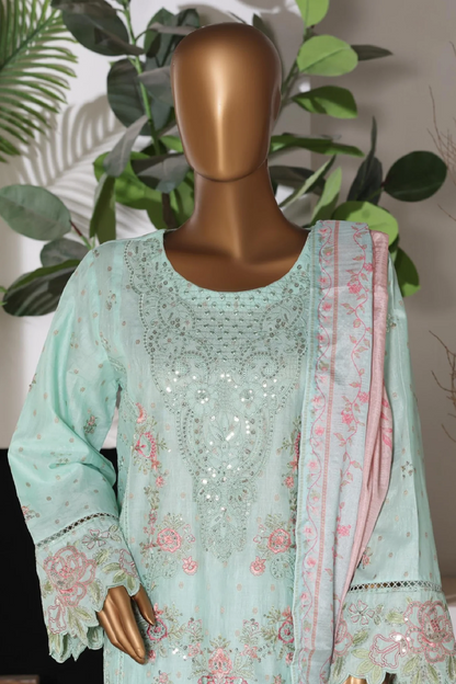BIN SAEED | Stitched 3pc Embroidered Jacquard Lawn